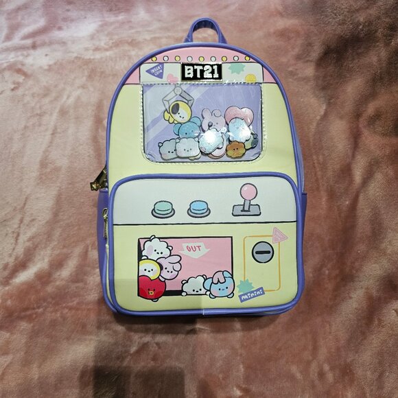 BT21 BTS x LINE Friends Group Crane Game Claw Machine Mini Backpack NWT - Picture 1 of 10